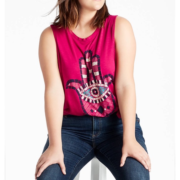 Lucky Brand Tops - 🍀 NWT Lucky Brand 3X Tile Hamsa Tank